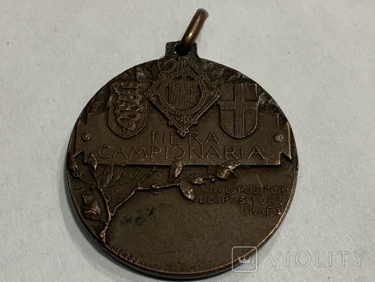 Медаль Мілан 1921 рік Італія, фото №5