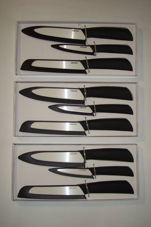 Набір керамічних ножів Ikea Hackig, 602.430.91, photo number 4