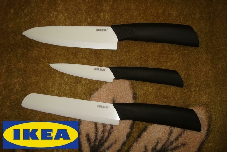 Набір керамічних ножів Ikea Hackig, 602.430.91, photo number 7