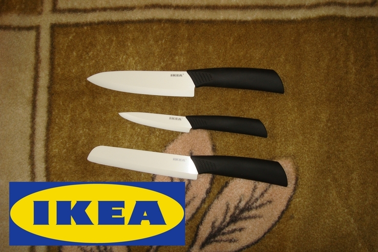 Набір керамічних ножів Ikea Hackig, 602.430.91, photo number 8