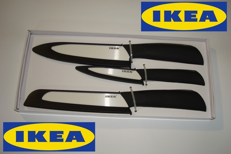 Набір керамічних ножів Ikea Hackig, 602.430.91, photo number 5