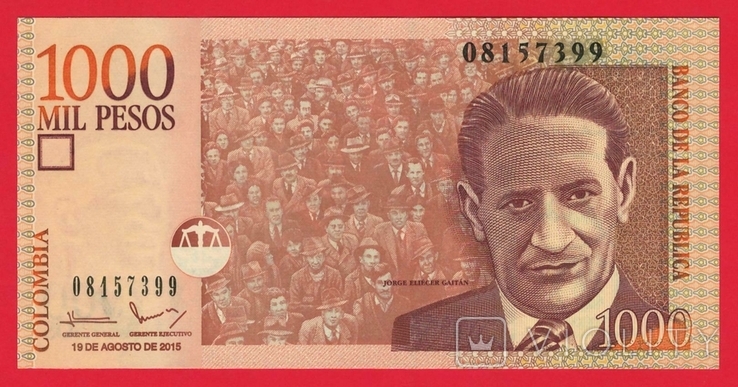 Колумбия 1000 песо 2015г