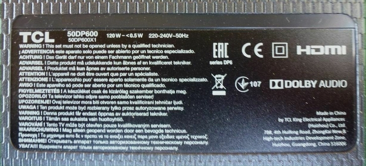 Пульт управления TCL RC802N TCL 50DP600 оригинал, фото №6