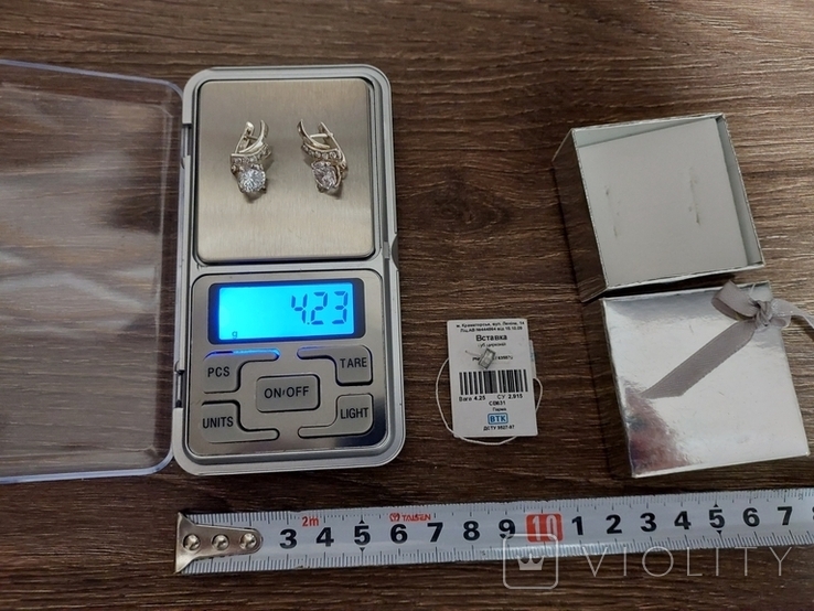 Сережки серьги серебро Украина 925 проба, photo number 2