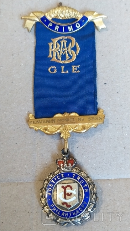 Масонская медаль. Серебро, 1925 год, фото №2