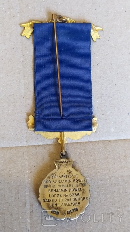 Масонская медаль. Серебро, 1925 год, фото №5