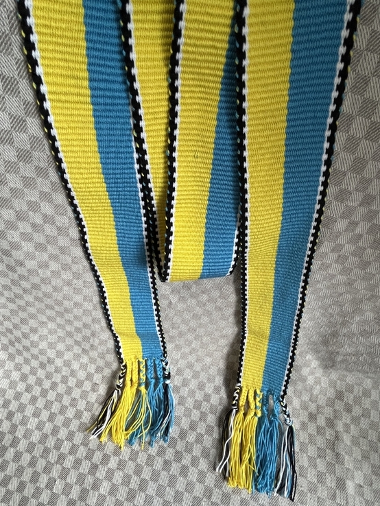 Пояс патріотичних кольорів, жовто-блакитний пояс крайка, етно пасок до вишиванки, фото №8