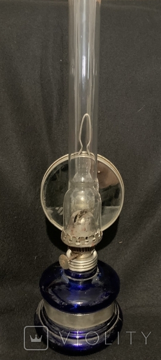 Керосиновая лампа, кобальт, фото №3