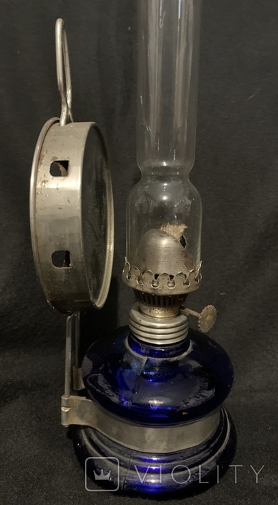 Керосиновая лампа, кобальт, фото №4