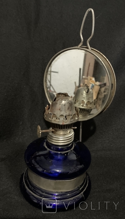 Керосиновая лампа, кобальт, фото №7