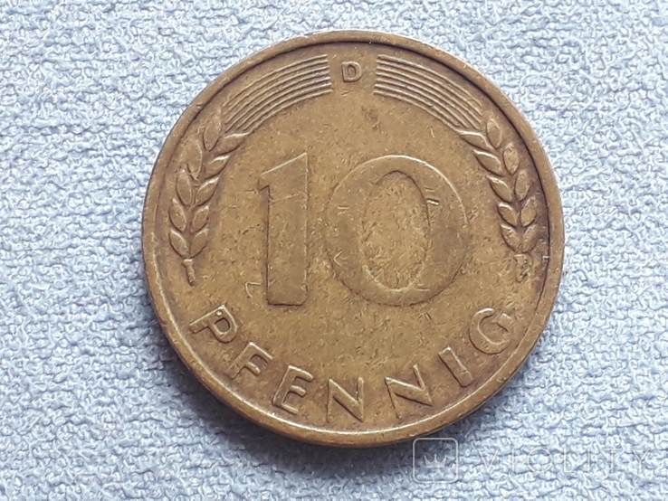 Германия 10 пфеннигов 1949 года D, photo number 2