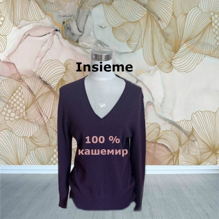 Insieme Теплый свитер женский кашемировый фиолетово/сливовый 40, фото №2