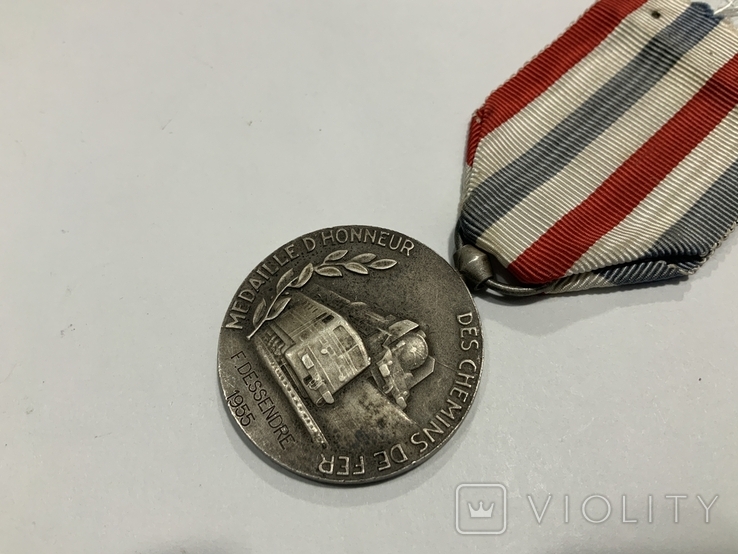 Почесна Медаль Залізниці Франція 1954 рік, фото №6