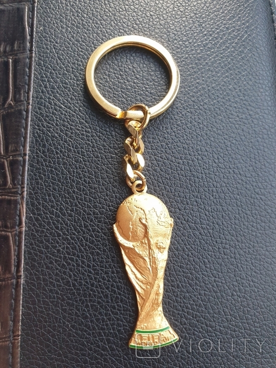 FIFA 1974 World Cup G.E.D. Bertoni Milano Brass Keychain Fob Vintage Rare HTF, photo number 2