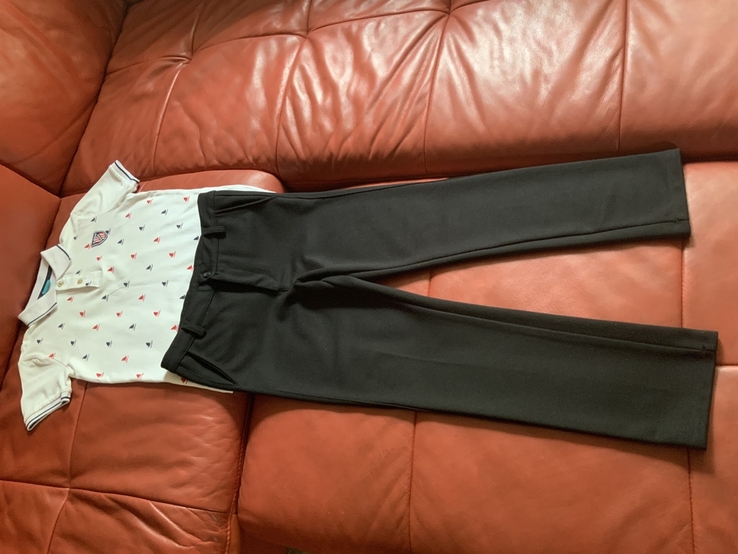 Комплект чёрные брюки Koton kids трикотаж, тенниска 9-10 лет, фото №2