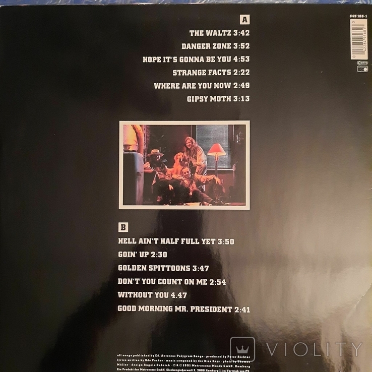 Nize Boyz / Songs From The Living Room // 1991 // Metronome / Vinyl / LP / Album / Stereo, photo number 4