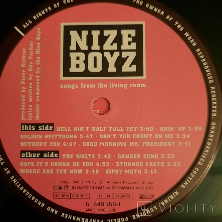 Nize Boyz / Songs From The Living Room // 1991 // Metronome / Vinyl / LP / Album / Stereo, photo number 11