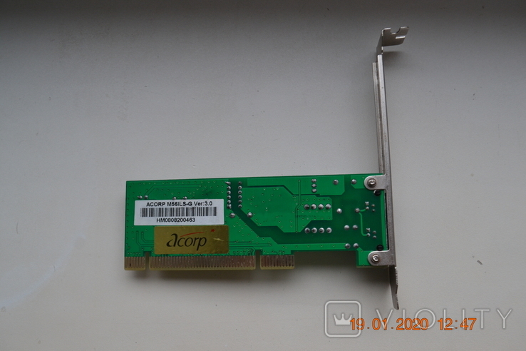 Internal ADSL fax modem Acorp M56ILS-G Ver: 3.0. For PC system units, photo number 5