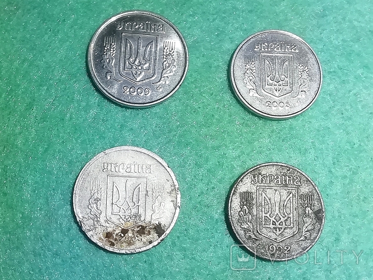 1 Копійка 1992 та 2 копійки 1993 алюміній, 4 монети, фото №7