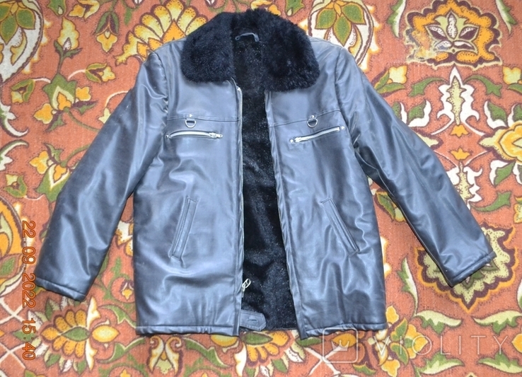 Air Force Flight Jacket, Pilot or Tanker. For a motorcycle. From the USSR. Length 75 cm. Shoulders 48 cm., photo number 3