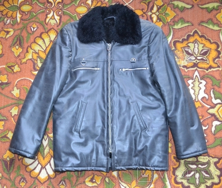 Air Force Flight Jacket, Pilot or Tanker. For a motorcycle. From the USSR. Length 75 cm. Shoulders 48 cm., photo number 5