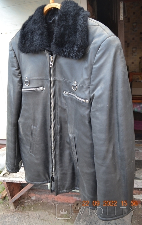 Air Force Flight Jacket, Pilot or Tanker. For a motorcycle. From the USSR. Length 75 cm. Shoulders 48 cm., photo number 7