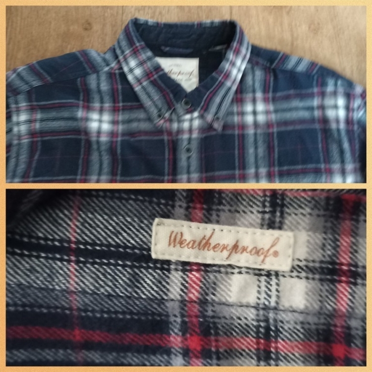 Weatherprool original vintage Байковая теплая мужская рубашка дл рукав, фото №9