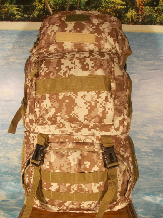 Рюкзак тактический военный камуфляжный 8836 50 литров пиксель, фото №3