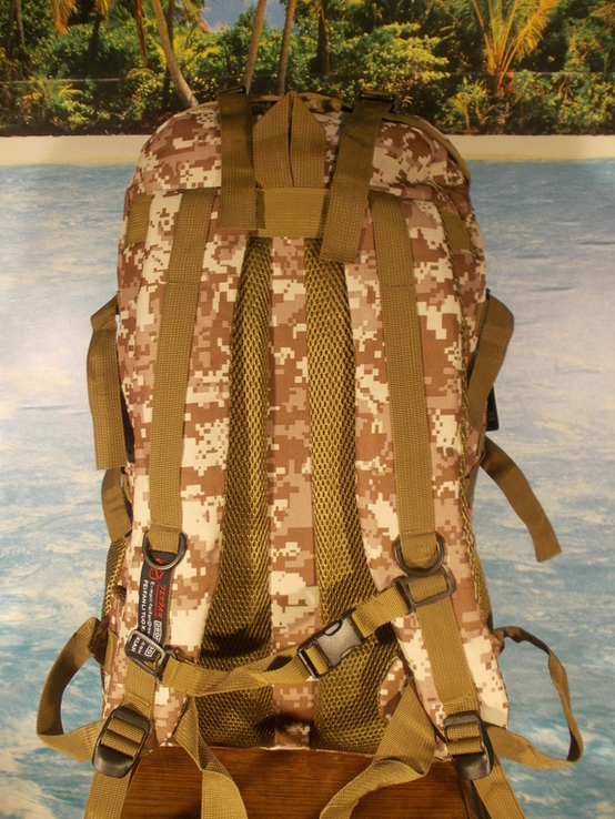 Рюкзак тактический военный камуфляжный 8836 50 литров пиксель, фото №5