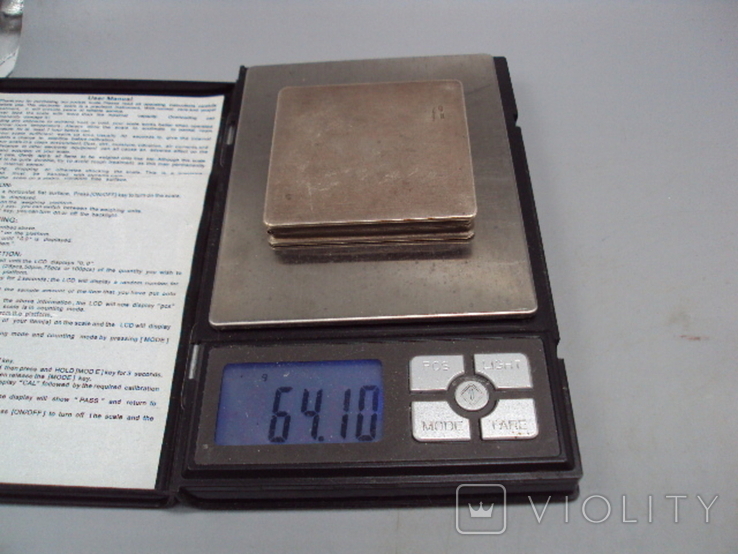 Портсигар гравировка ВС серебро 875 проба голова вес 64,1 г размер 6,2х6,1 см, фото №13
