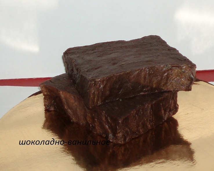 Натуральное мыло с нуля handmade шоколадно - ванильное 90 гр, никакой мыльной основы