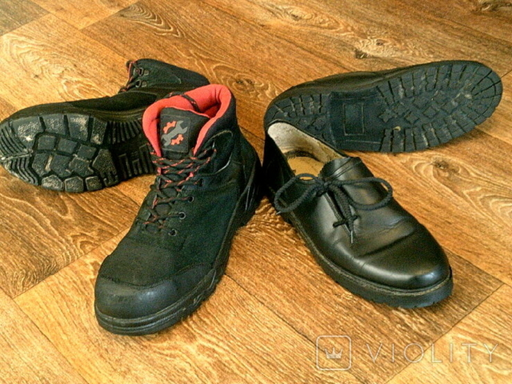 Almsash шкіряні туфлі + захисні черевики розм.44(устілка 28 см)