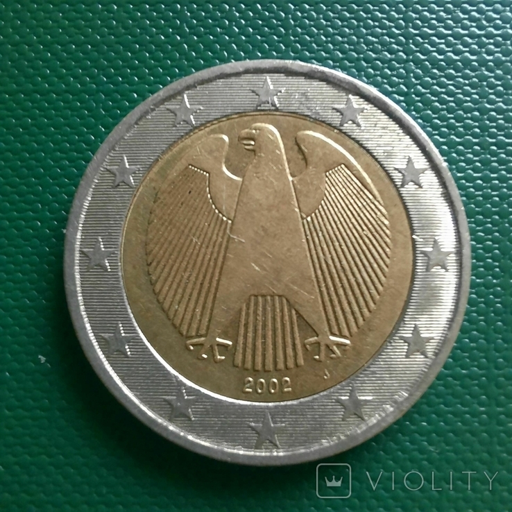 Німеччина 2 євро / 2002 / Мітка монетного двору "J" - Гамбург, photo number 6