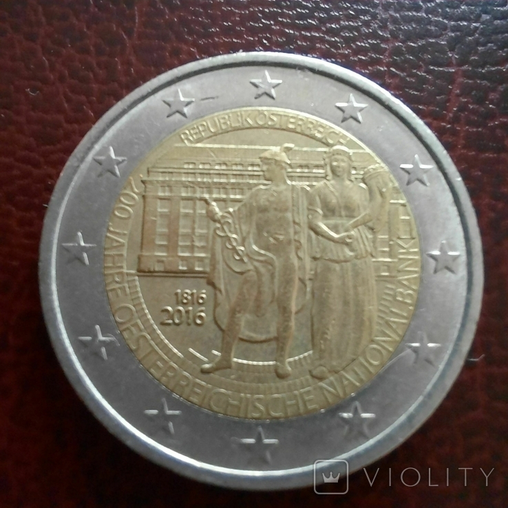 2 euro Austria (200th anniversary of the Austrian National Bank) 2016, photo number 5