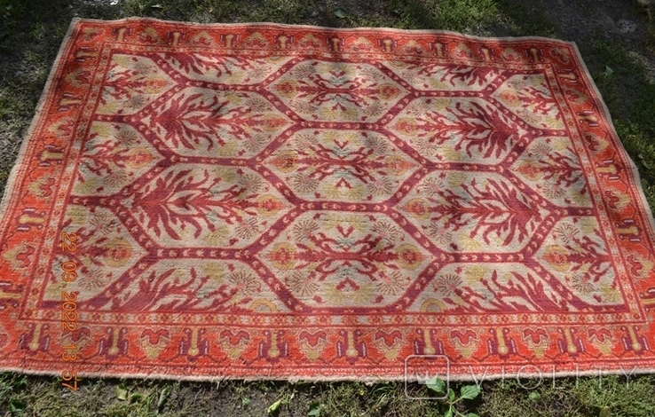 The carpet is woolen. Azeri. From the USSR. Red. 222 x 147 cm. No. 2, photo number 3