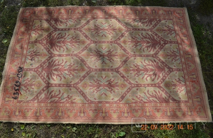 The carpet is woolen. Azeri. From the USSR. Red. 222 x 147 cm. No. 2, photo number 6