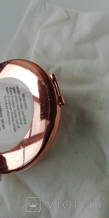 Косметическое карманное зеркало "Розовое золото", фото №9