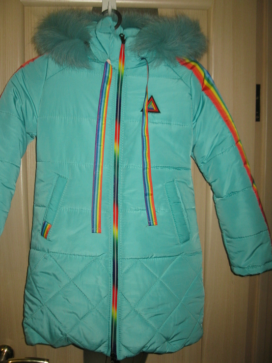 Зимняя куртка для девочки "Радуга"., фото №3