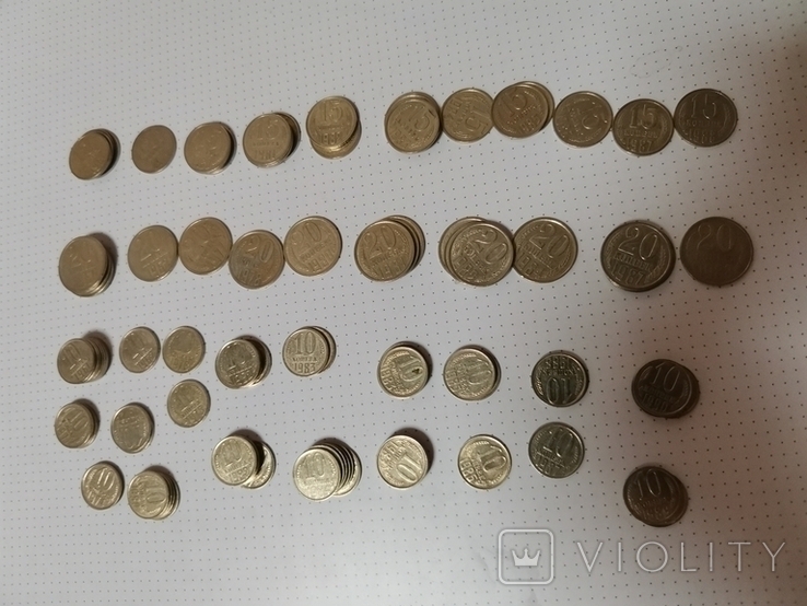 106 монет 10, 15 20 копеек ссср одним лотом, фото №2