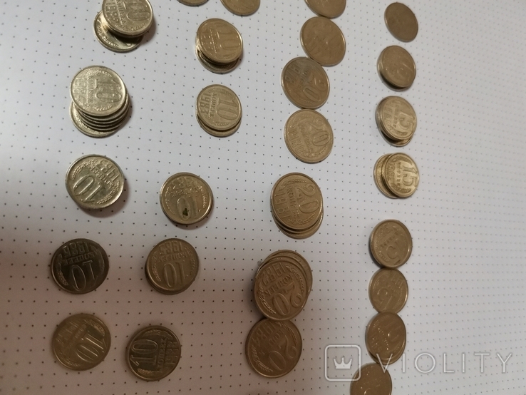 106 монет 10, 15 20 копеек ссср одним лотом, фото №7