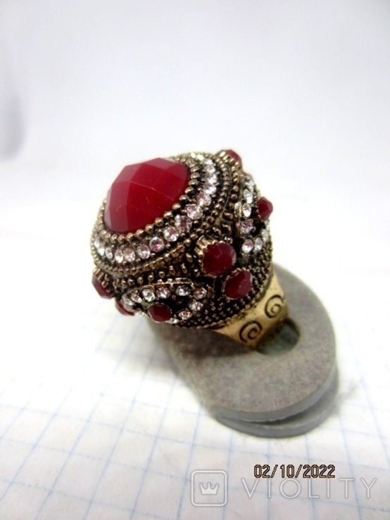 Handmade women's ring with natural stones, photo number 3