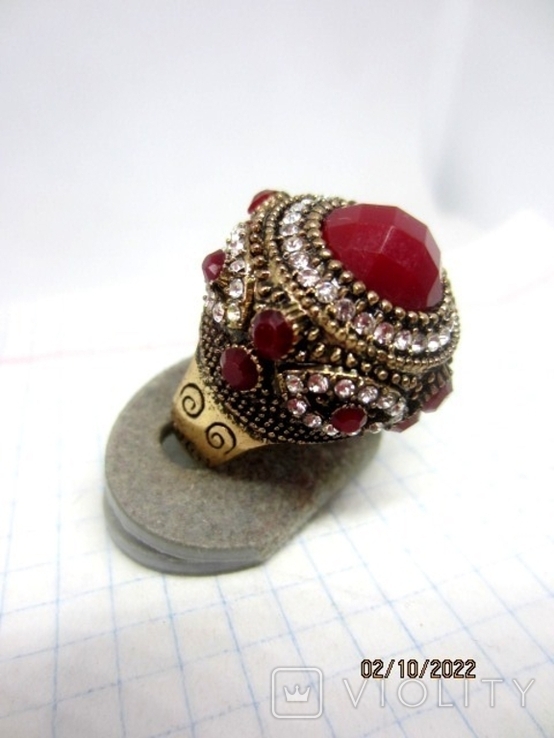 Handmade women's ring with natural stones, photo number 4