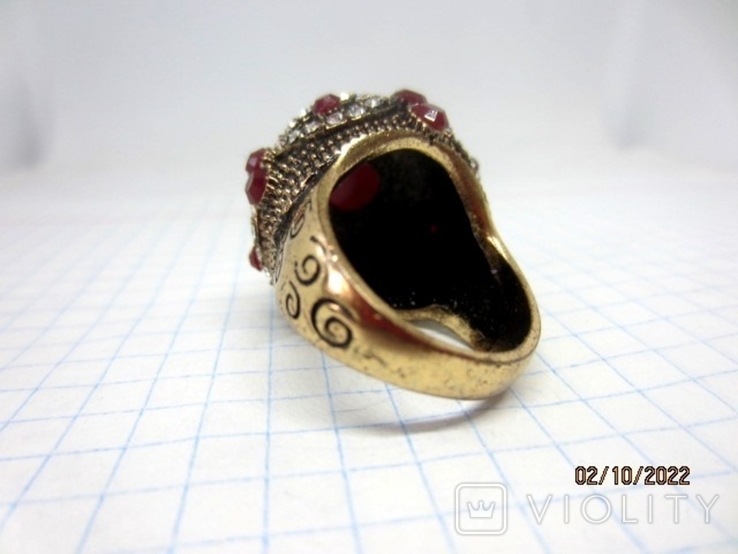 Handmade women's ring with natural stones, photo number 6