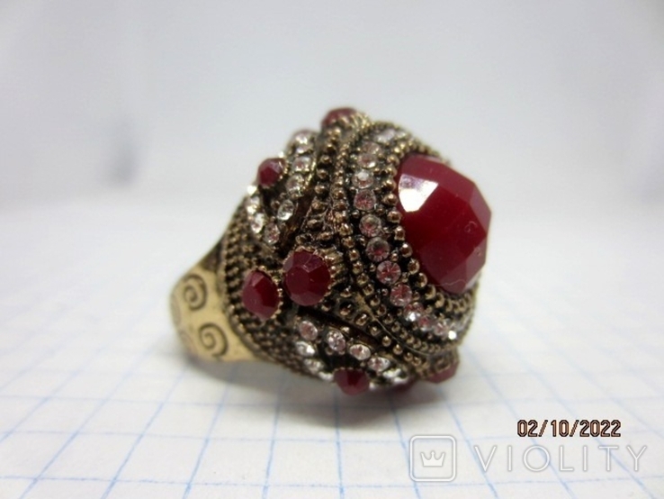 Handmade women's ring with natural stones, photo number 13