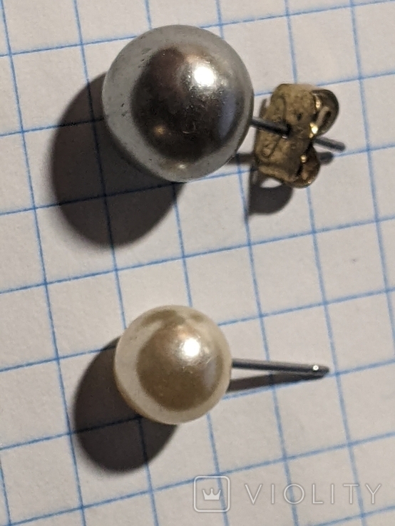 A set of stud earrings. 15 pieces, photo number 7