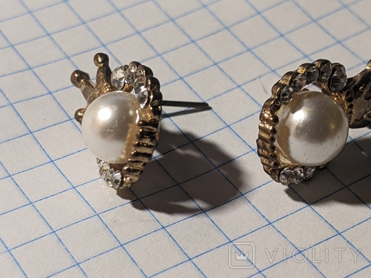 A set of stud earrings. 15 pieces, photo number 11