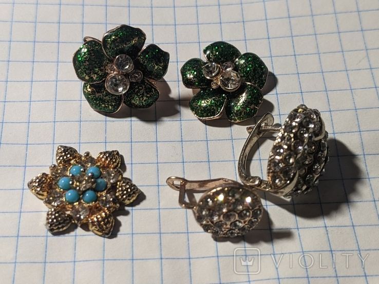 5 different used earrings. Crowbar, photo number 2