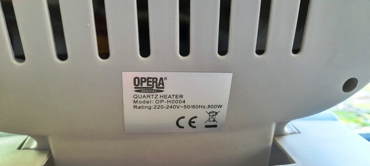 Обогреватель "OPERA". Нерабочий. /Антр.09-10/., photo number 6