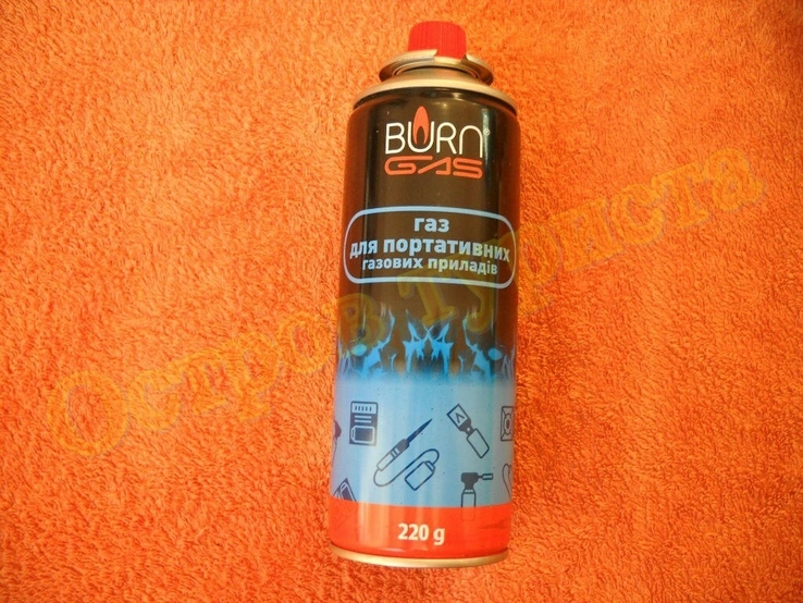 Газ всесезонный Burn (4 шт) цанговый для туристических печек и горелок 220g, photo number 4