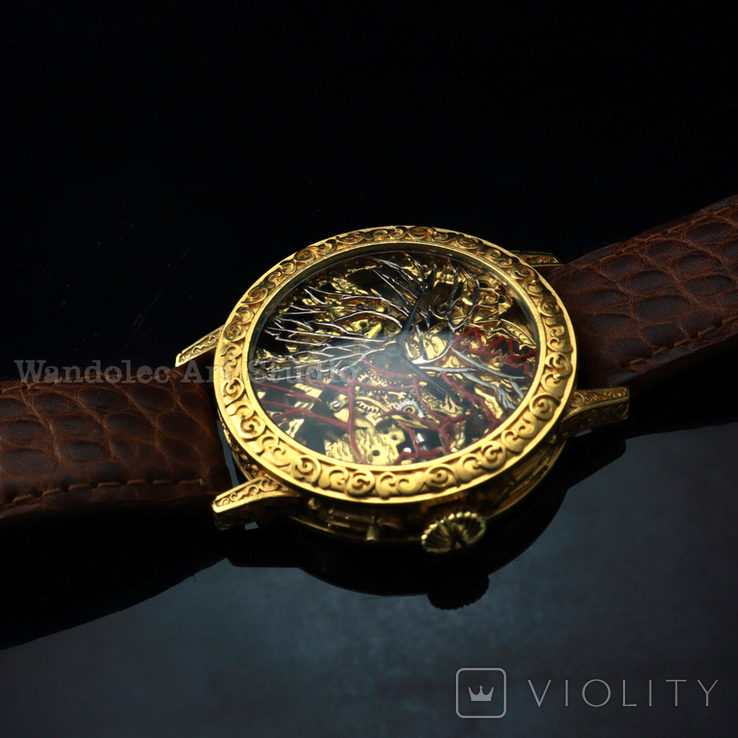 Наручний годинник скелетон Wаndolec з механізмом International Watch Company, IWC Swiss, фото №8